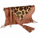 Collezione Alessandro Leder-Clutch/Umhängetasche, cognac